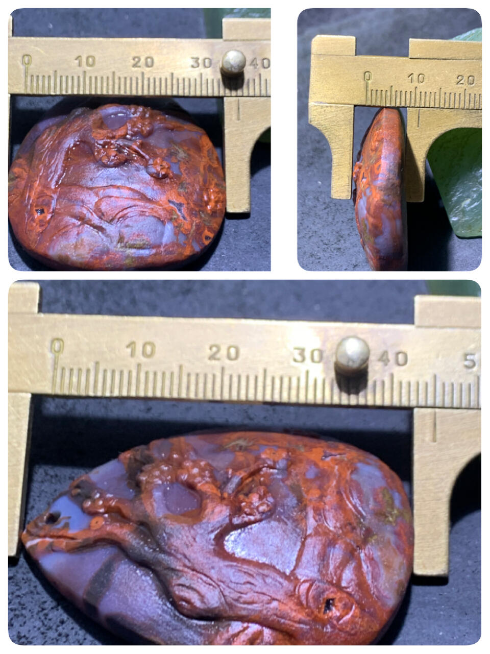 精美冰飘亚光战国红玛瑙手工俏色巧雕傲雪寒梅随形吊坠（把件）一个