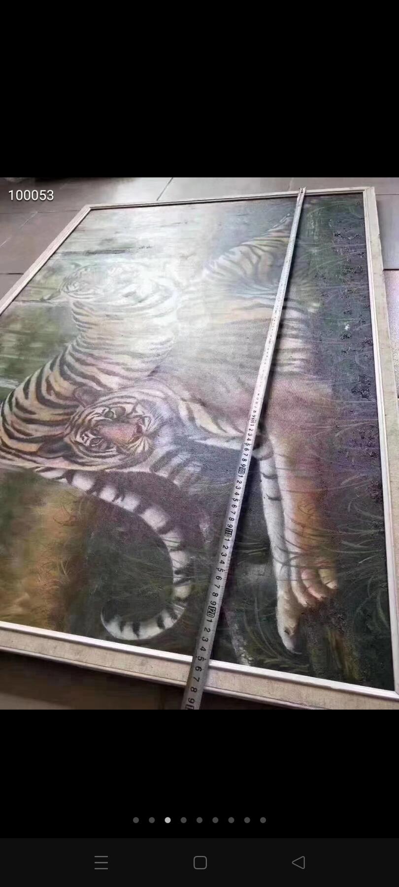 手绘森林之王【双虎图】油画！树林丛丛，栩栩如生，悬挂客厅，饭馆，会所，茶楼……场所  虎虎生威，有王者风范之意！赠送属虎的亲朋好友或宝宝更有意义