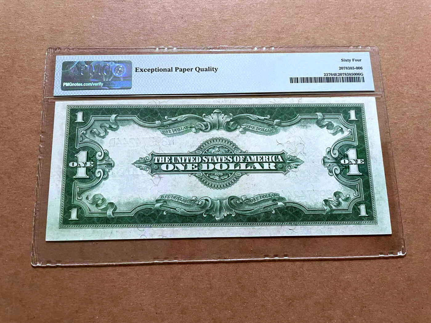 【Blue Auction】✨世界纸币精拍第485期【精】  美国 1923年 1美金 大票幅 PMG64EPQ 