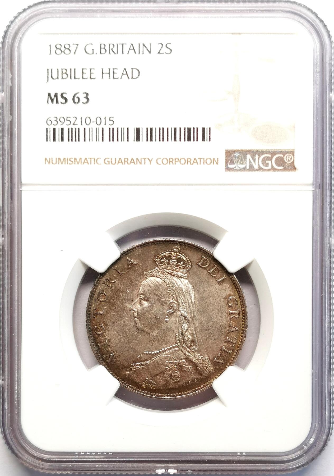 凡希社世界钱币微拍第二百七十一期 1887英国老维高冠佛罗林NGC-MS63