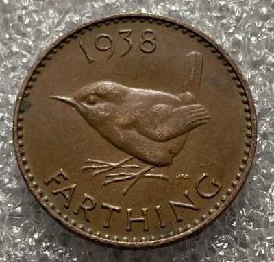 文馨钱币收藏131 场，中外古币，版本明细分好了 - 1938 年英国乔六版法新铜币