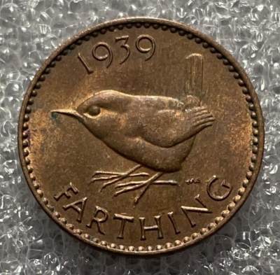 文馨钱币收藏131 场，中外古币，版本明细分好了 - 1939 年英国乔六版法新铜币