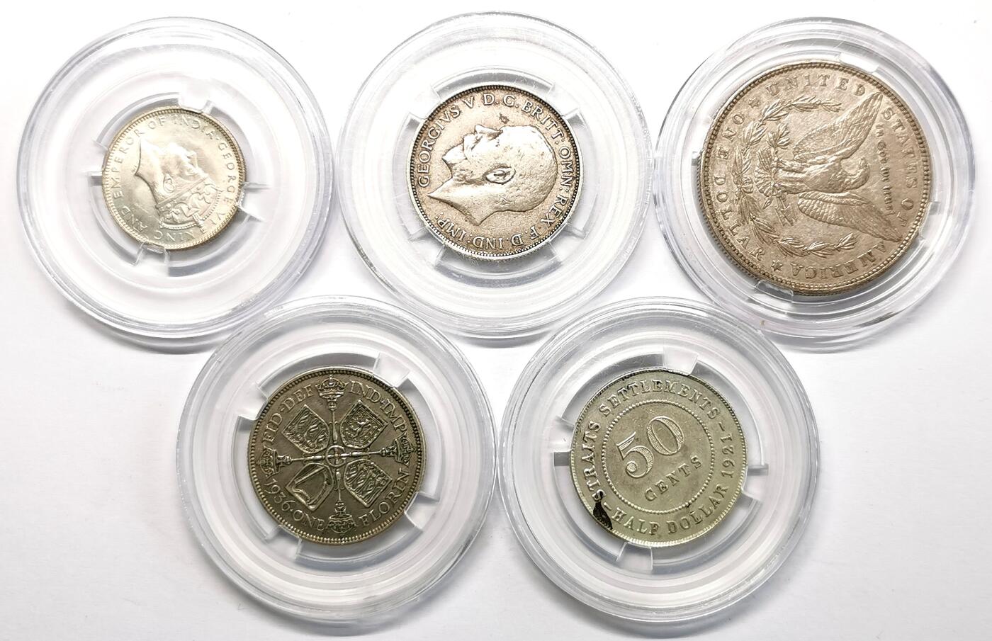 凡希社世界钱币微拍第二百七十一期 各国银币五枚