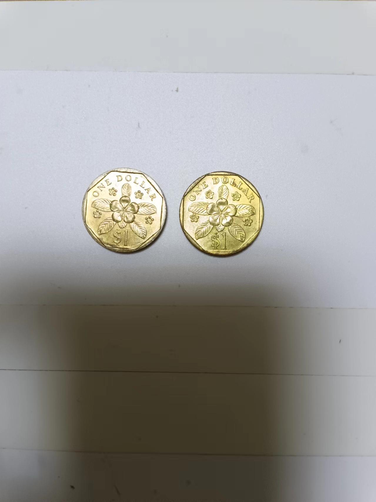【20240604】非全新纸币第141场 新加坡1元2枚硬币