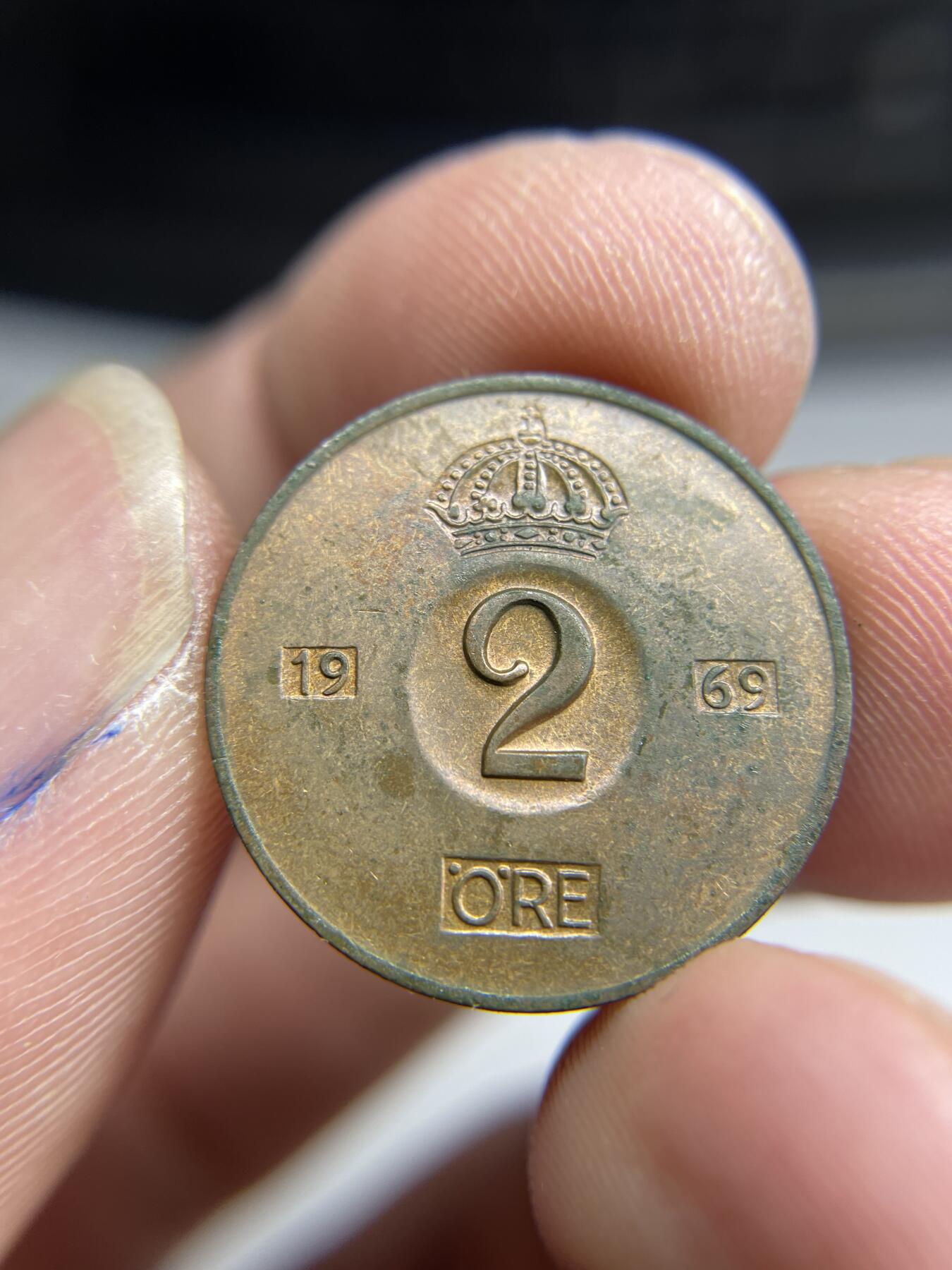 2024年集古藏今外币拍卖第八期-第2场—（总第72拍） 1969年瑞典2欧尔