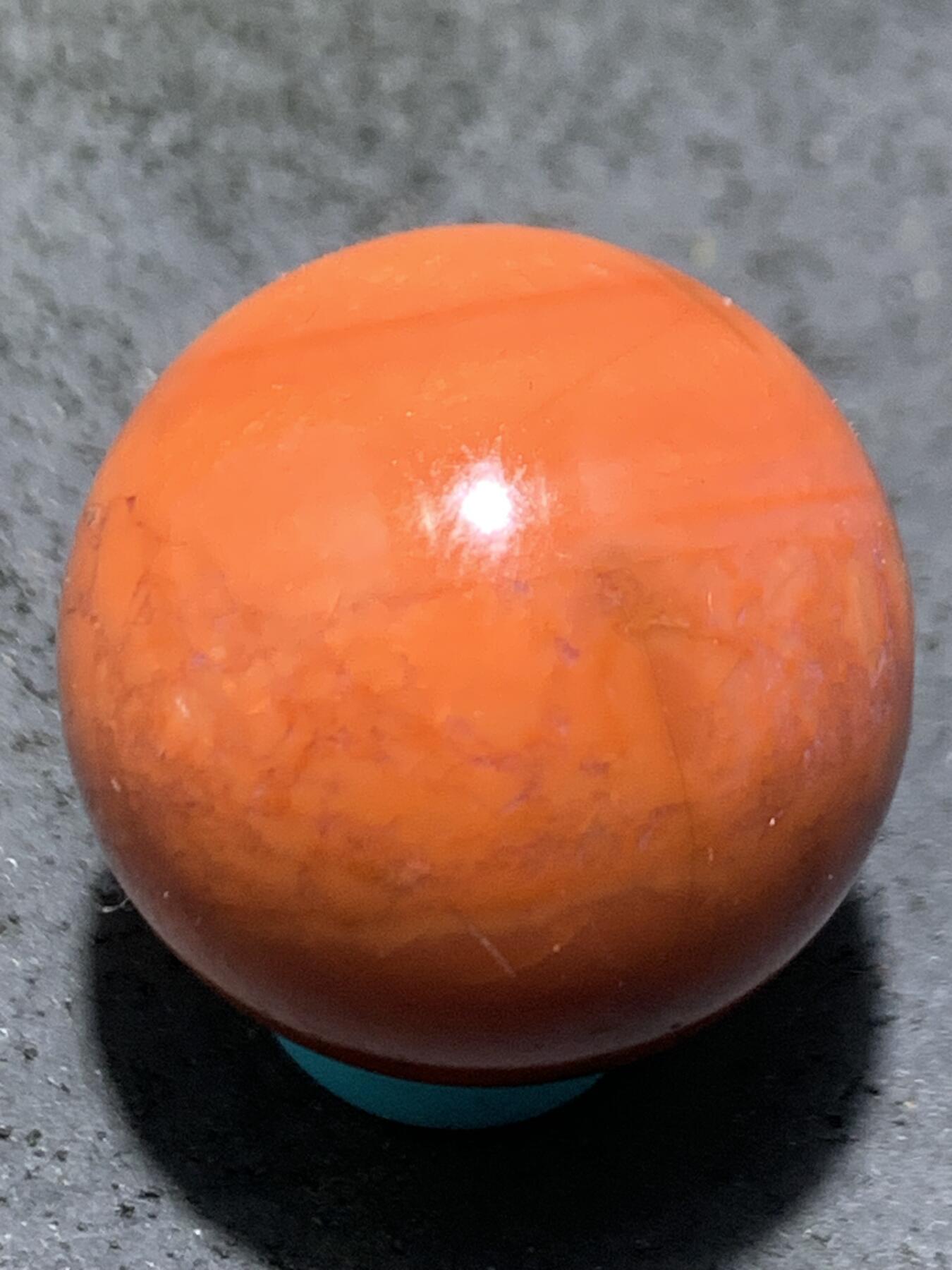 南红玛瑙柿子红大圆珠一颗