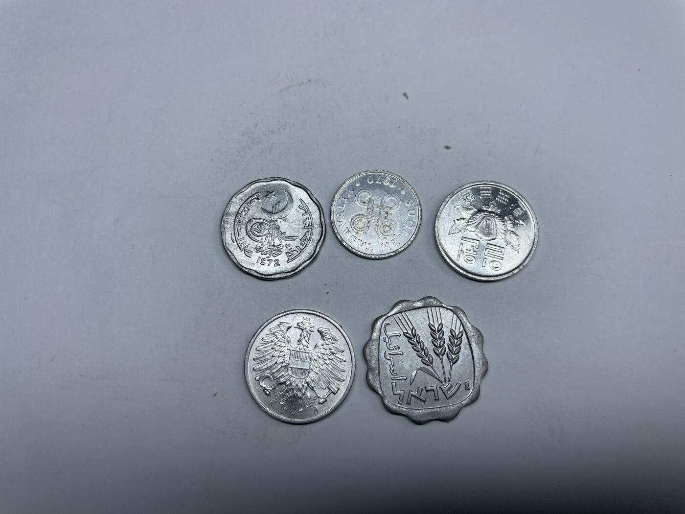 2024年集古藏今外币拍卖第八期-第2场—（总第72拍） 各国铝币5枚