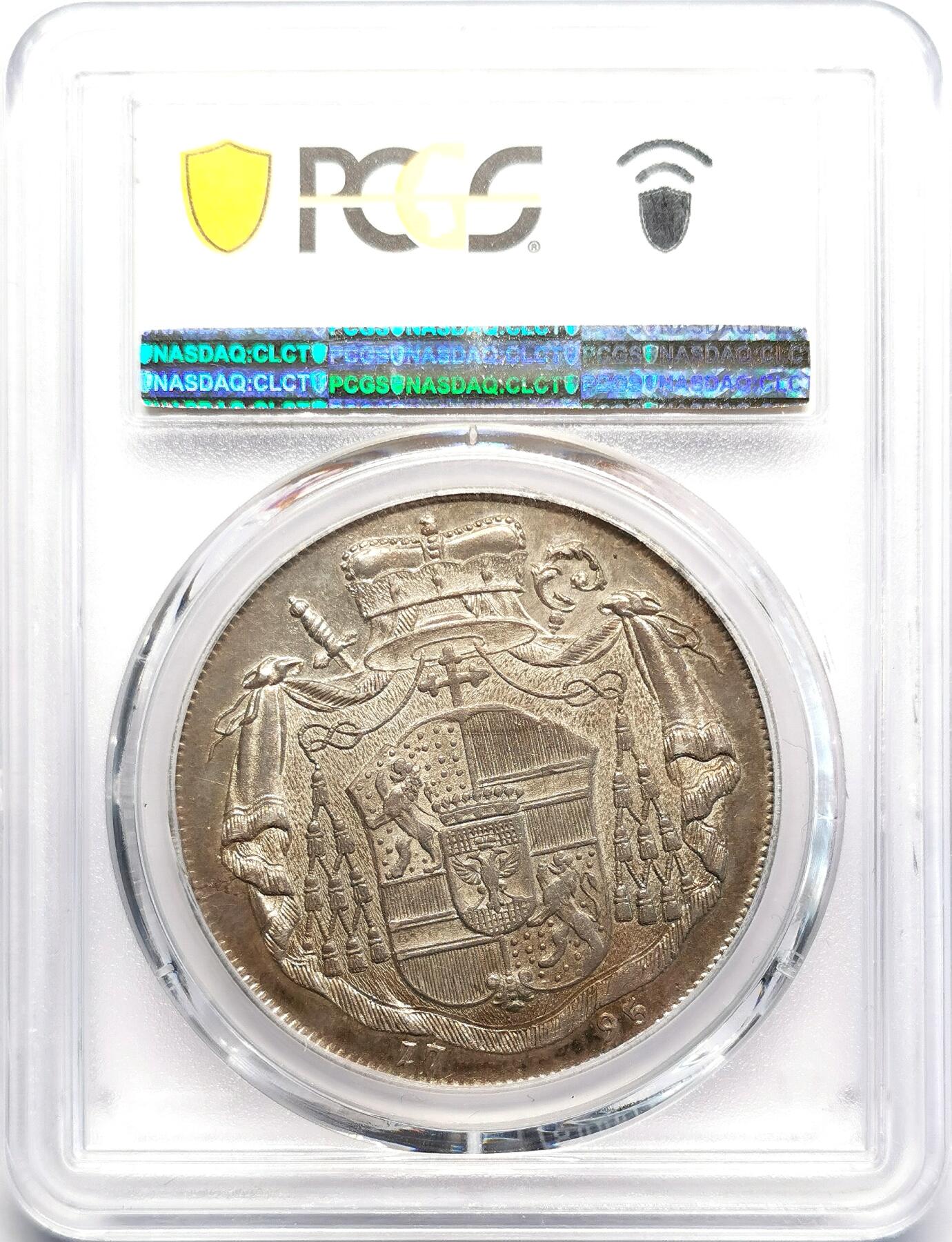 凡希社世界钱币微拍第二百七十一期 荐！1795萨尔茨堡亲王大主教希罗尼穆斯泰勒大银PCGS-MS61，铲形盾徽，香槟金彩！