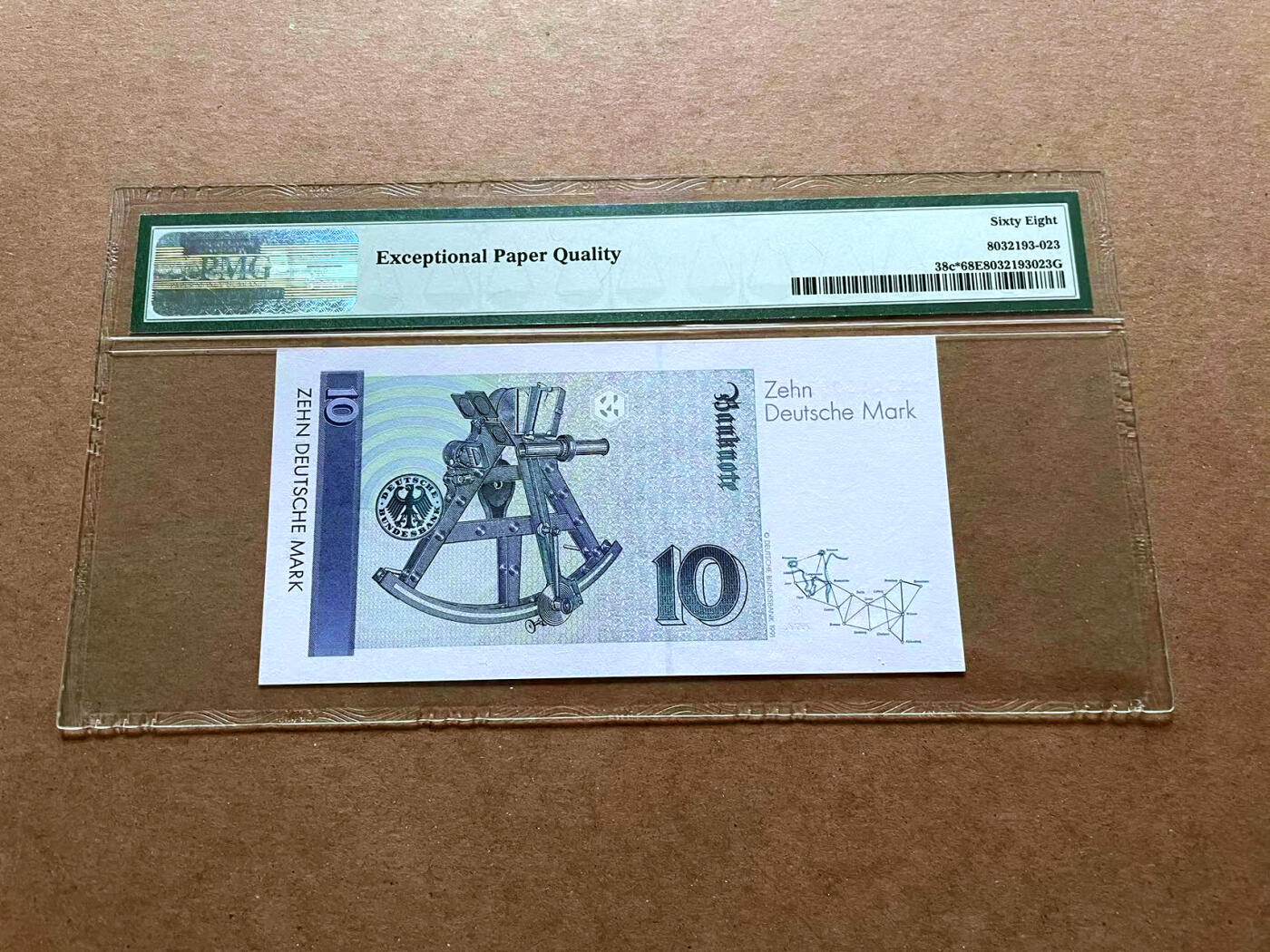 【Blue Auction】✨世界纸币精拍第485期【精】 【补号 p38c*】德国 1993年10马克 PMG68EPQ 超高分 