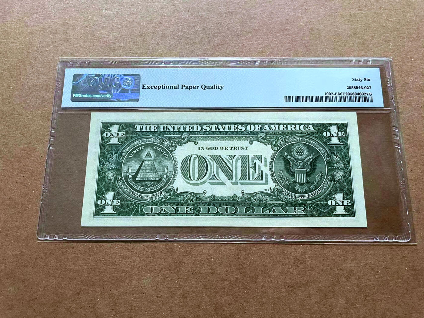 【Blue Auction】✨世界纸币精拍第485期【精】  【888豹子号无47】美国 1963年1美金 PMG66EPQ 