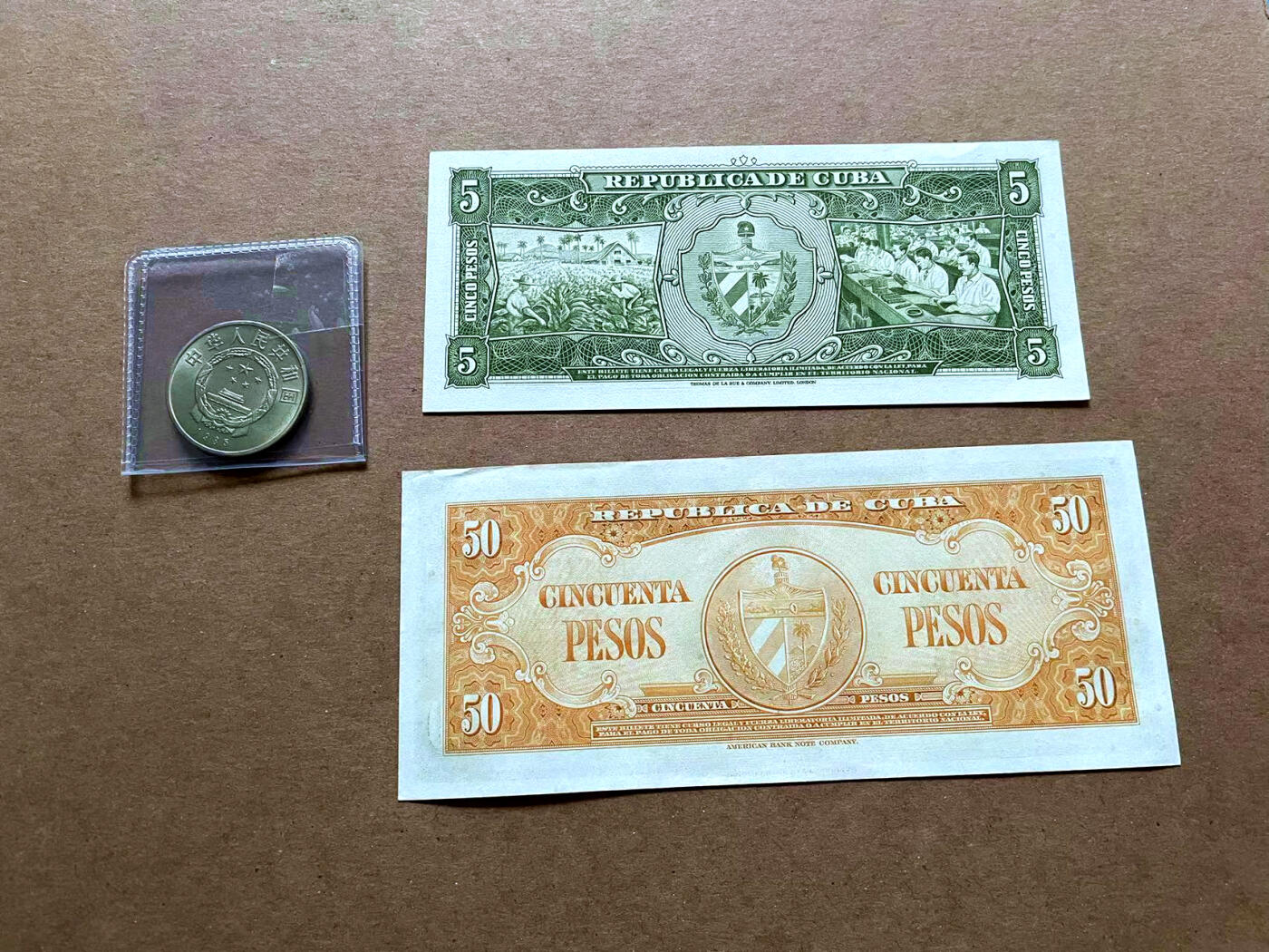 【Blue Auction】✨世界纸币精拍第485期【精】 【一组3项】西藏自治区成立20周年纪念币1元&古巴1958年5-50比索 UNC-