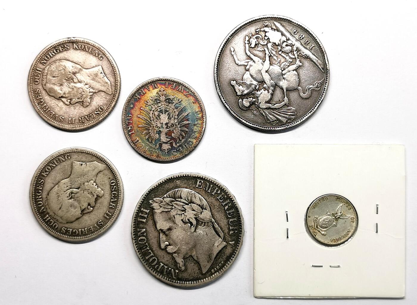 凡希社世界钱币微拍第二百七十一期 各国银币六枚