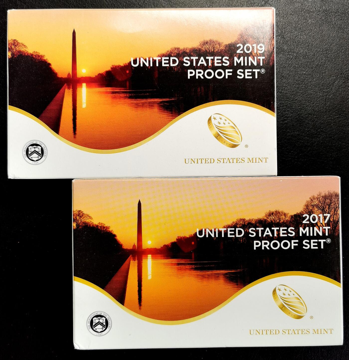 凡希社世界钱币微拍第二百七十一期 2017/19美国精铸PS十枚装两套原厂包装！