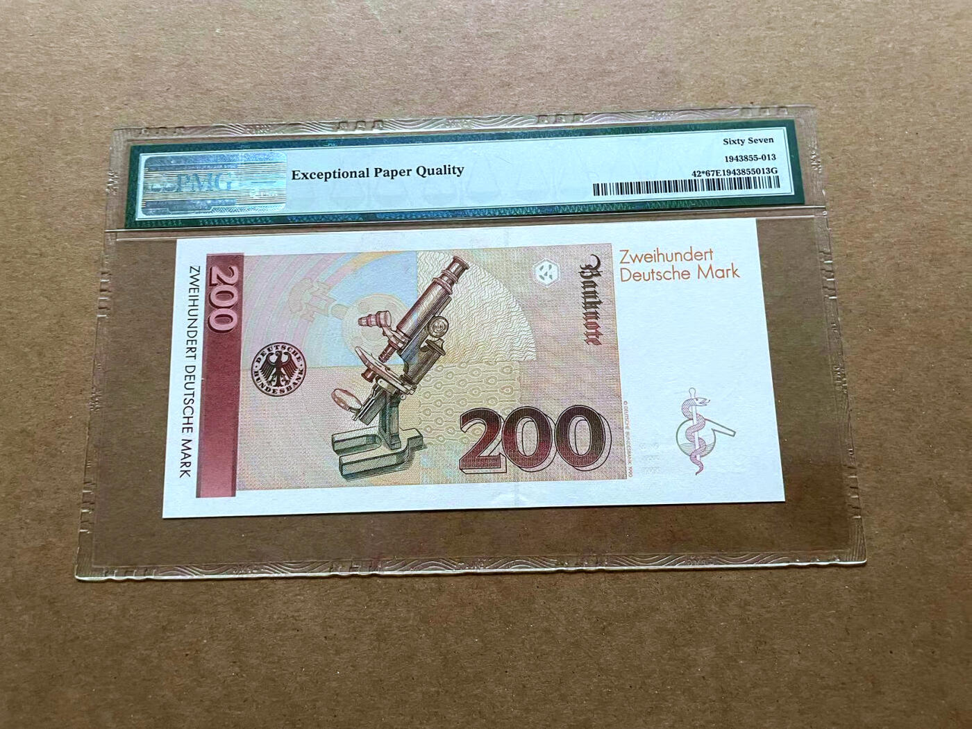 【Blue Auction】✨世界纸币精拍第485期【精】 【补号】德国 1989年200马克 PMG67EPQ 高分