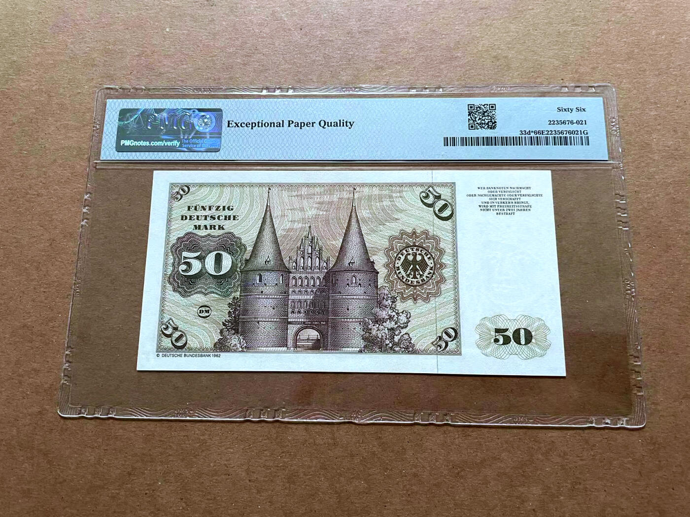 【Blue Auction】✨世界纸币精拍第485期【精】 【补号无47】德国 1980年50马克 PMG66EPQ  