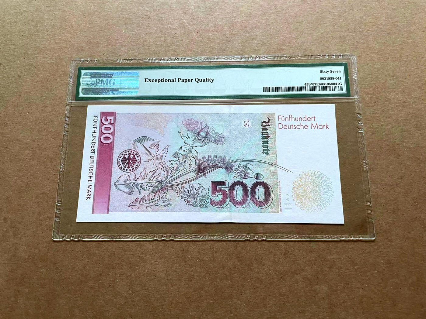 【Blue Auction】✨世界纸币精拍第485期【精】 【亚军分 YAA补号】德国 1993年1000马克 梅里安  PMG67EPQ 高分