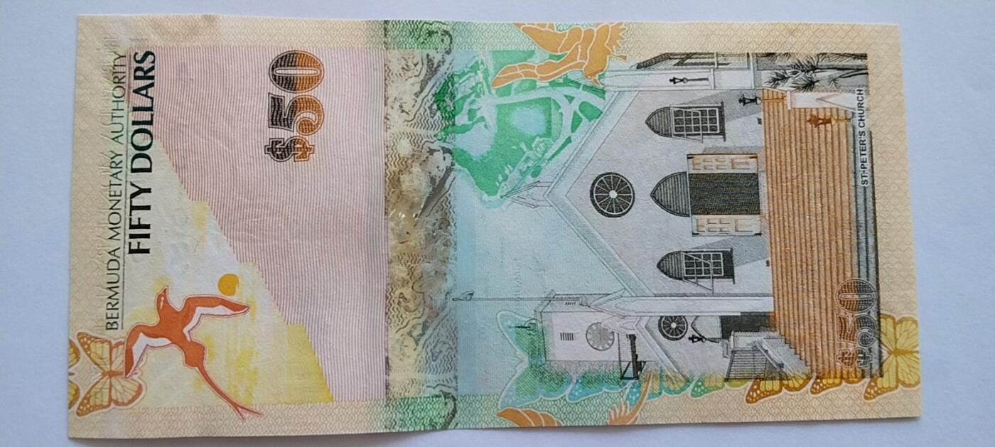 精品钱币第31场 全新UNC百慕大50纸币 A冠