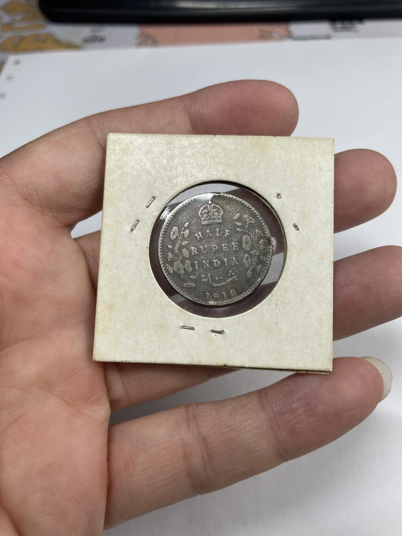 2024年集古藏今外币拍卖第八期-第3场—（总第73拍） 1910年英属印度半卢比银币