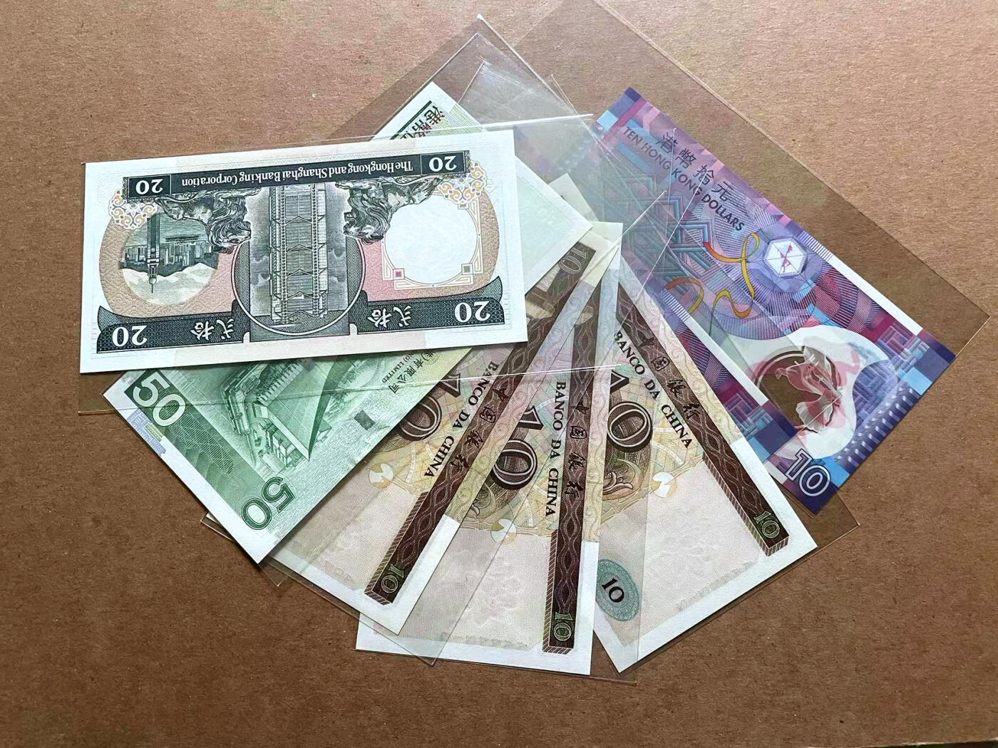 【Blue Auction】✨世界纸币精拍第486期【精】 【一组7张】香港、澳门10-50元纸币一组 UNC/UNC-