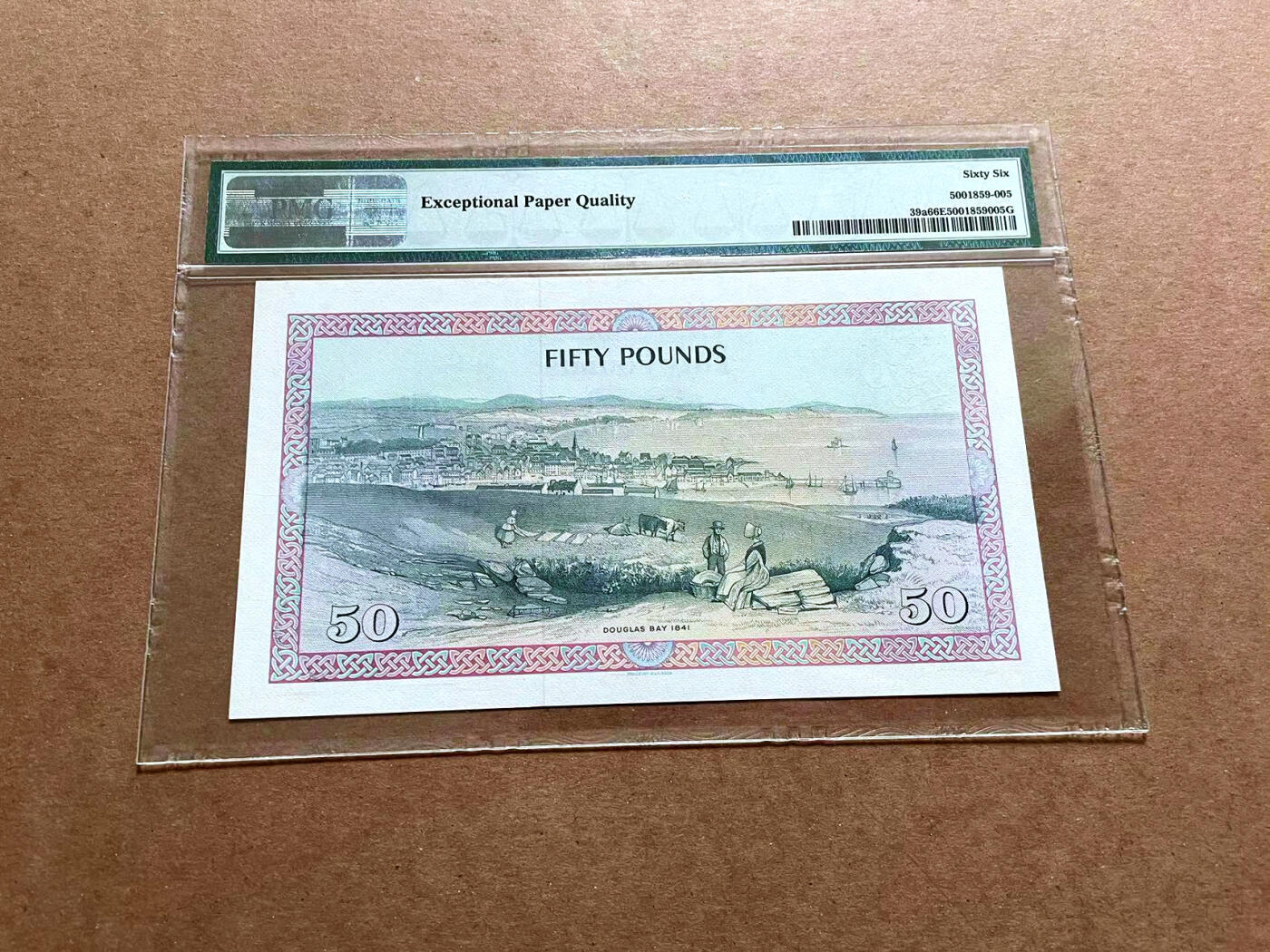 【Blue Auction】✨世界纸币精拍第486期【精】 【85小号】马恩岛 1983年50镑 女王 BWC出品 背面大场景 PMG66EPQ 