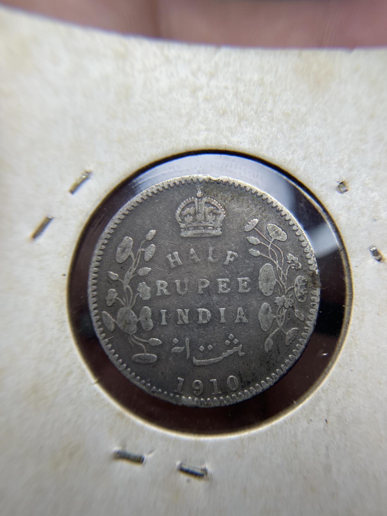 2024年集古藏今外币拍卖第八期-第3场—（总第73拍） 1910年英属印度半卢比银币