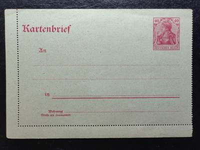 国际实寄邮封💰（拍卖）🔭专场🌟 -  1910年-德国早期邮资片-日耳曼女神