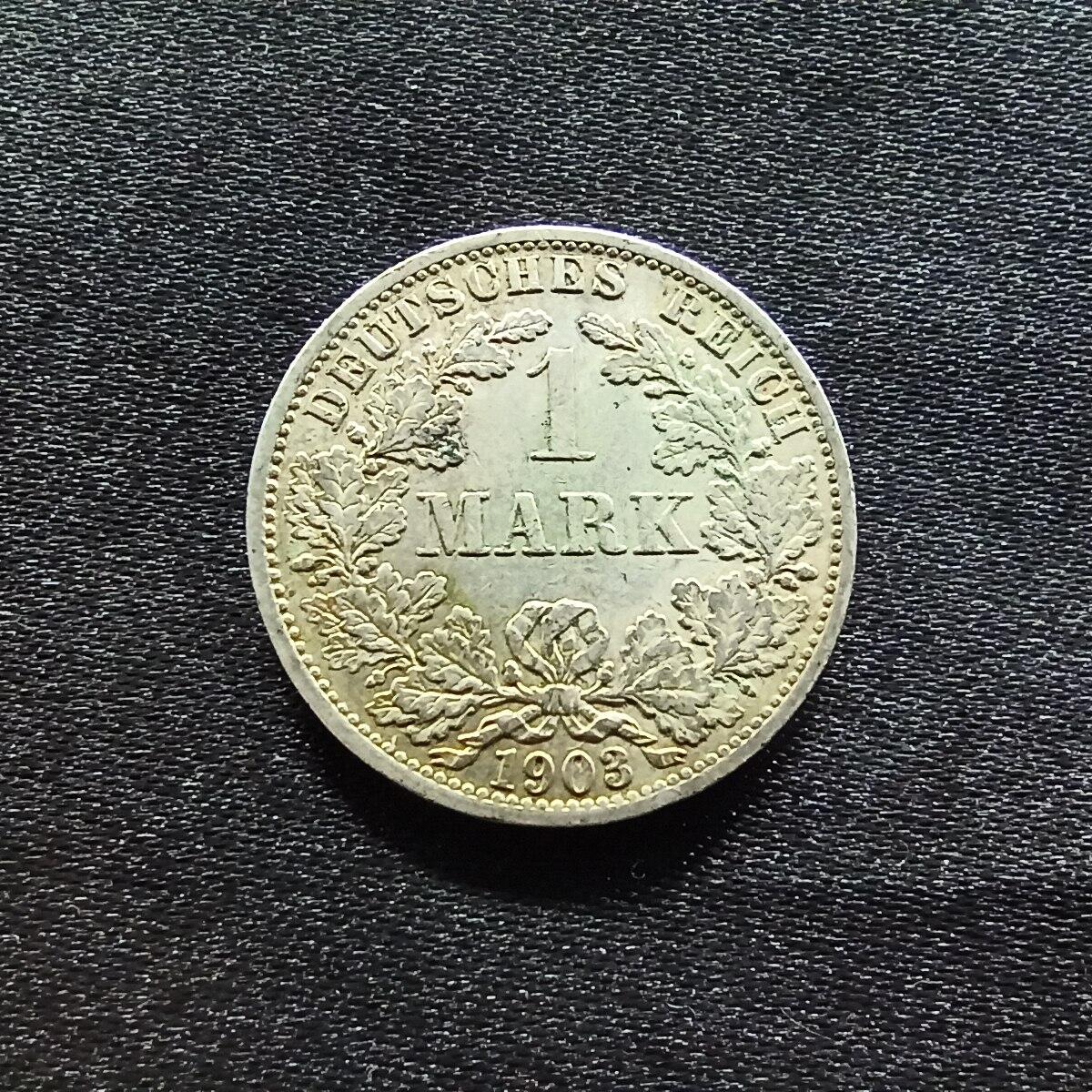 邮泉阁限时拍卖第九场 德国硬币专场二 德意志帝国1903年1马克0.900银币5.55克