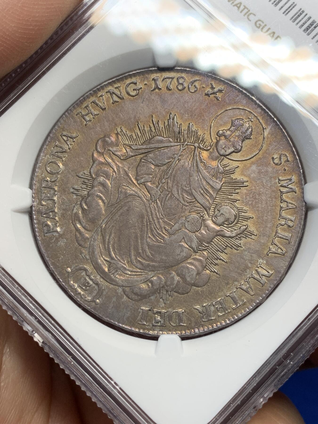 《竞宝斋》第275场- 周日，周一 2场连拍 （全场包邮） NGC AU 匈牙利 神罗时期 1786年 圣母抱婴 大泰勒 原味好品 上涨品种 细节好