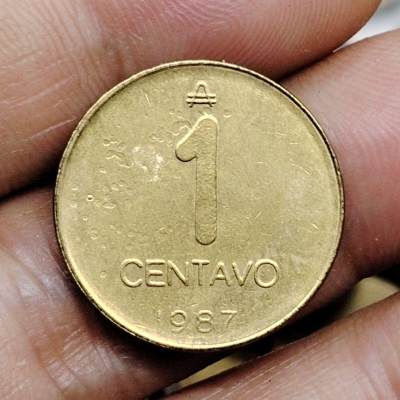 20240601 - 【精选】阿根廷 1987年 1分 鸵鸟 硬币 保真按图发货1022