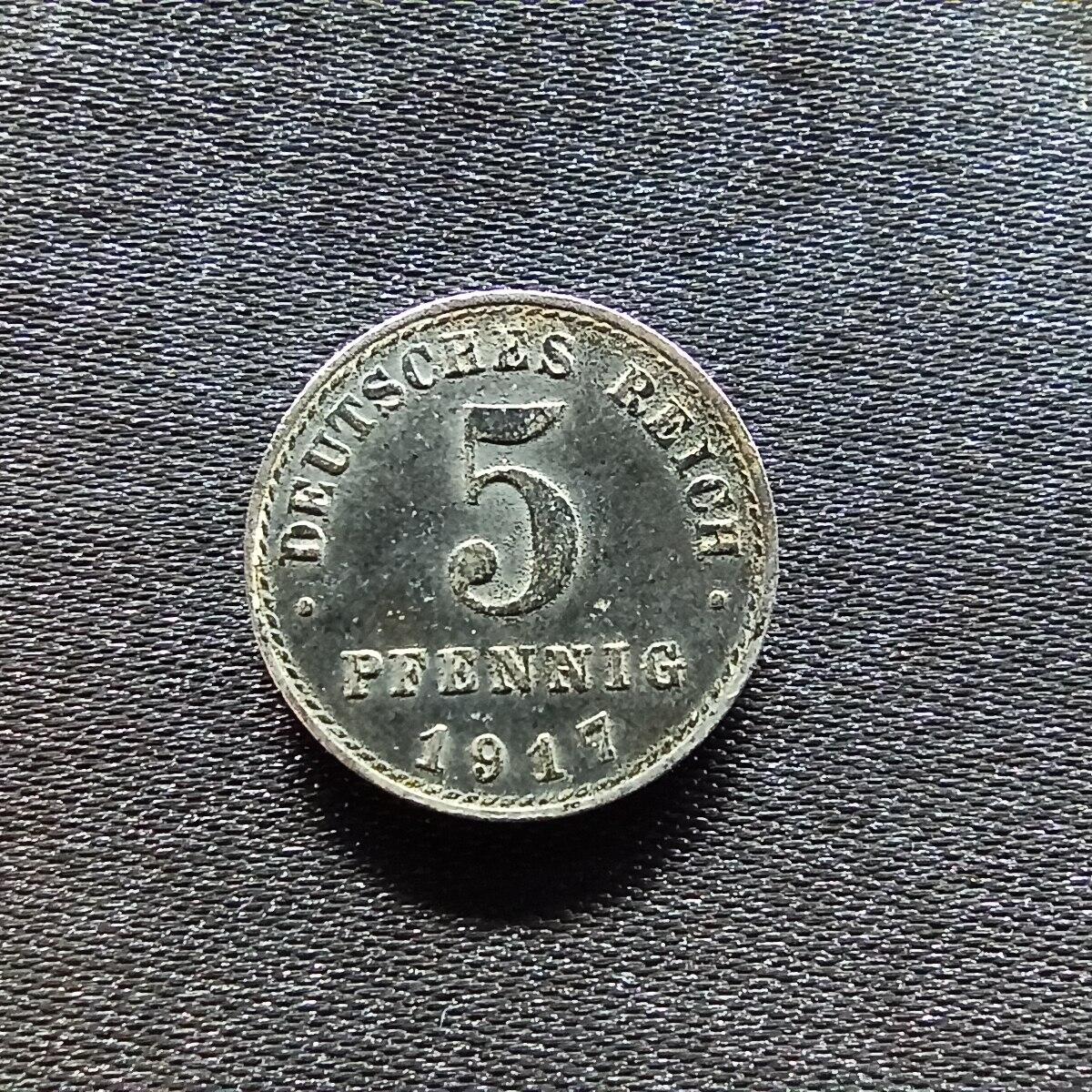 邮泉阁限时拍卖第九场 德国硬币专场二 德国1917年5芬尼A版