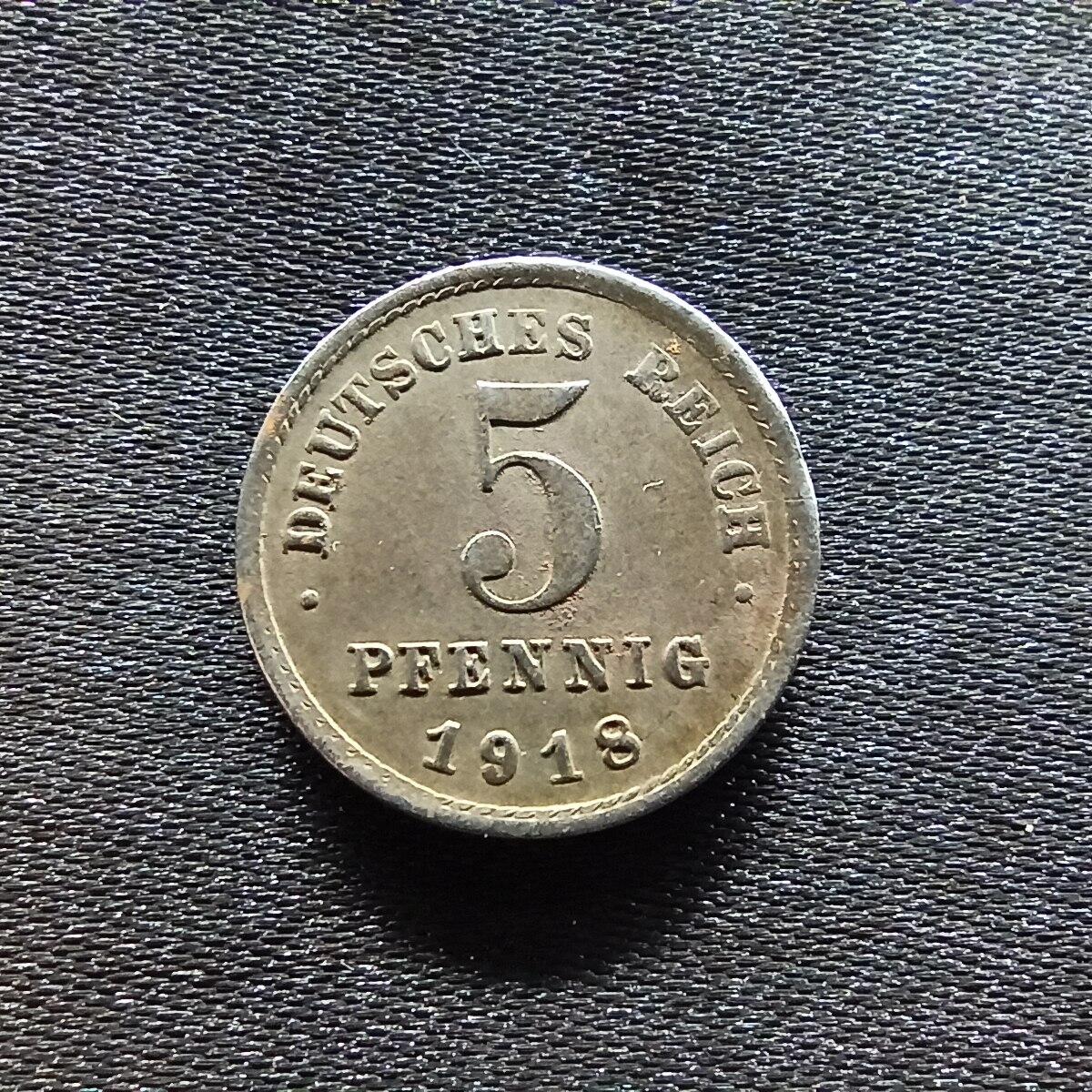 邮泉阁限时拍卖第九场 德国硬币专场二 德国1918年5芬尼E版