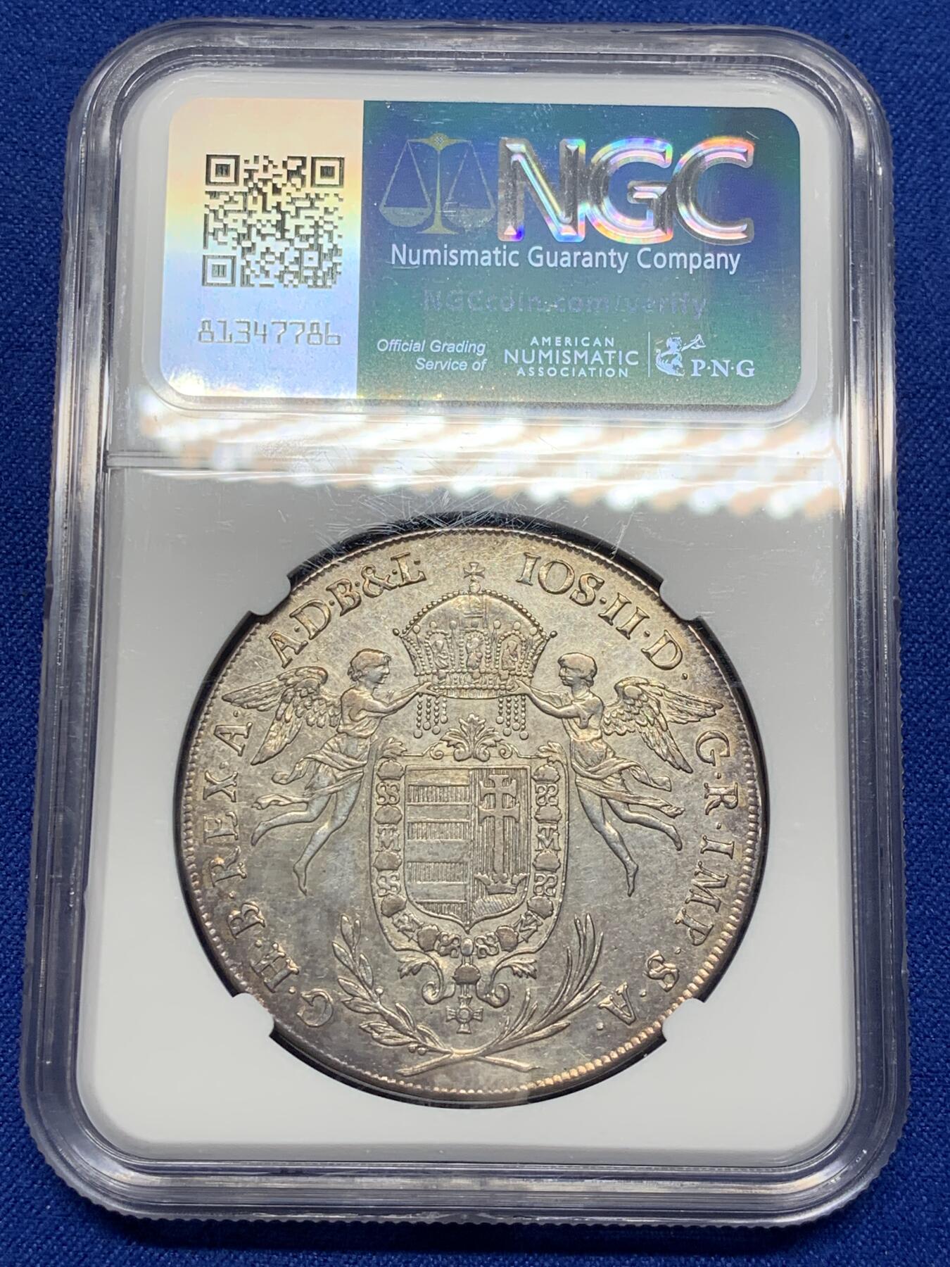 《竞宝斋》第275场- 周日，周一 2场连拍 （全场包邮） NGC AU 匈牙利 神罗时期 1786年 圣母抱婴 大泰勒 原味好品 上涨品种 细节好