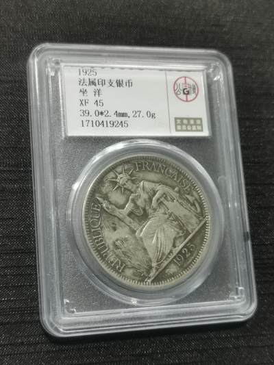 臻藏泉阁国内外钱币 - 公博评级XF45坐洋一元