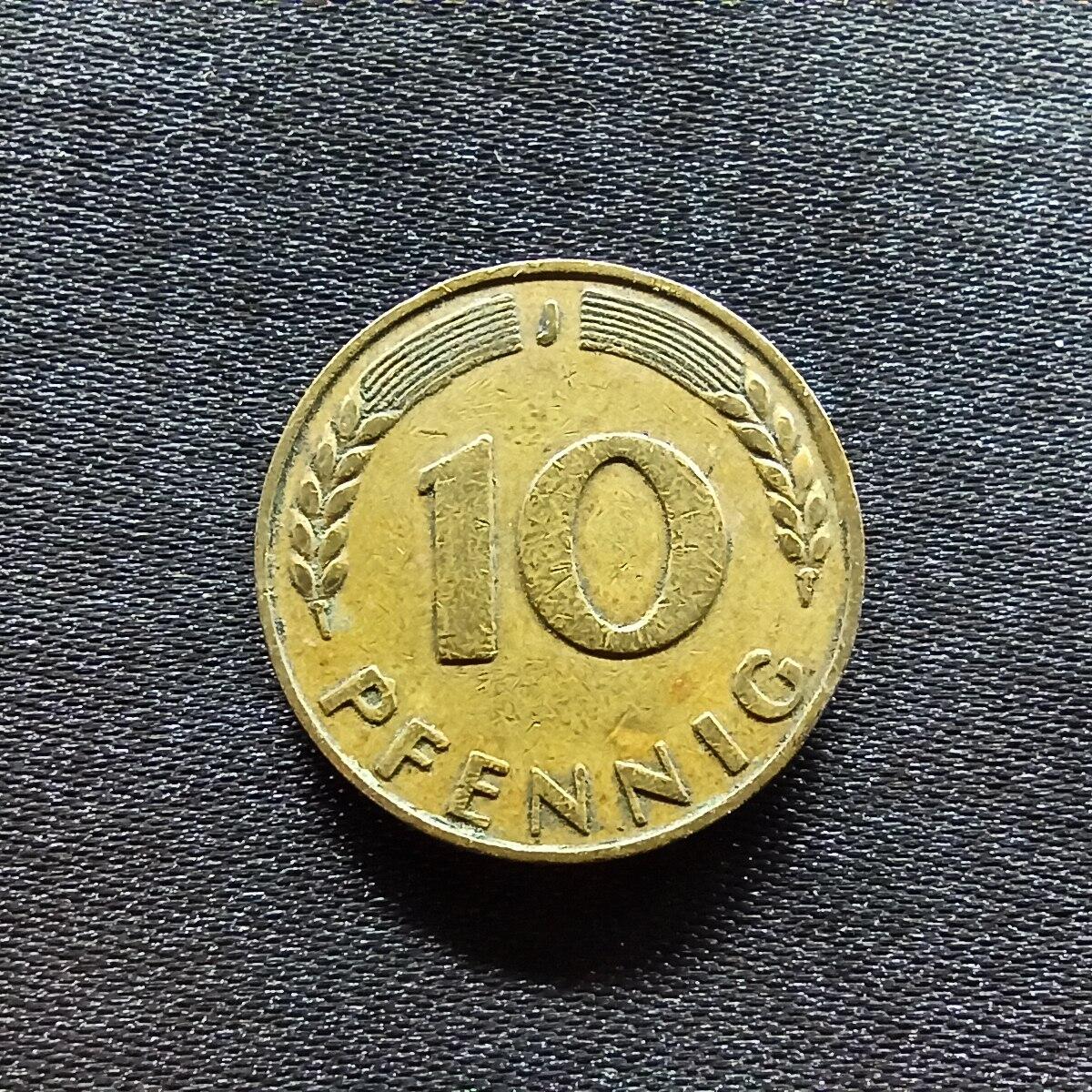 邮泉阁限时拍卖第九场 德国硬币专场二 德国1949年10芬尼J版