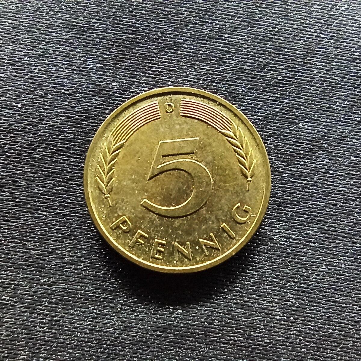 邮泉阁限时拍卖第九场 德国硬币专场二 德国1988年5芬尼D版