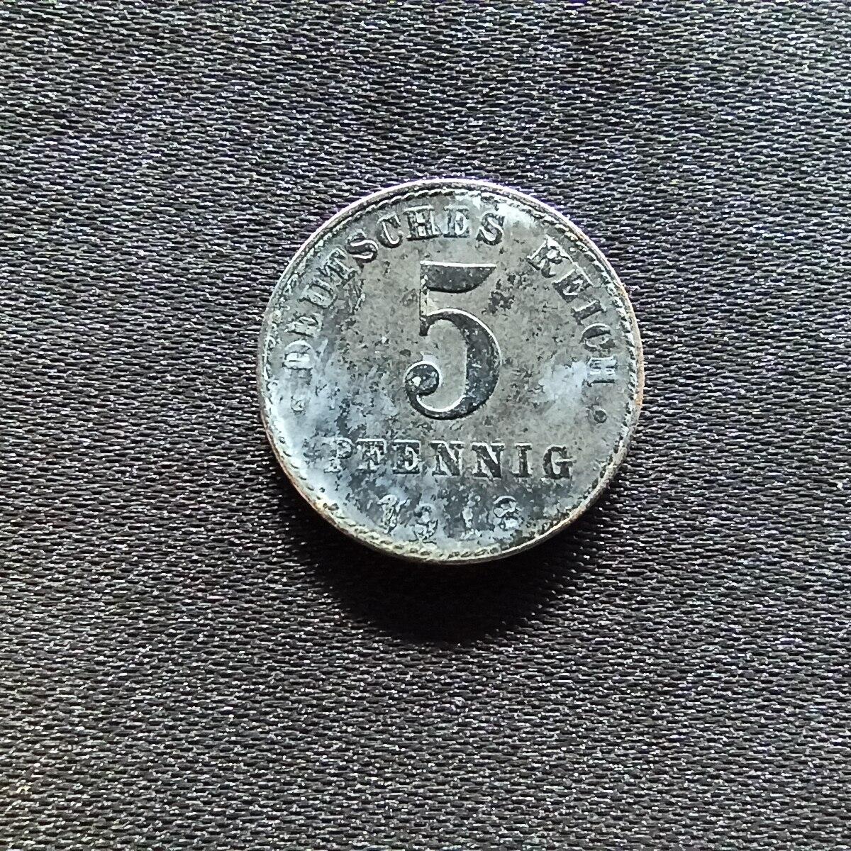 邮泉阁限时拍卖第九场 德国硬币专场二 德国1918年5芬尼A版