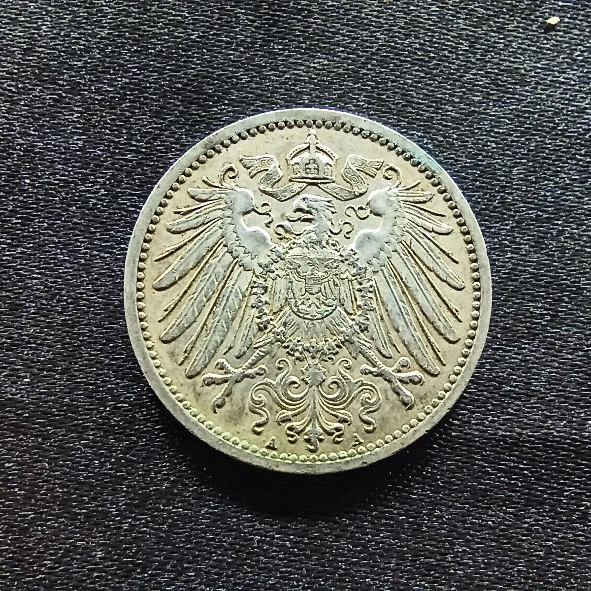 邮泉阁限时拍卖第九场 德国硬币专场二 德意志帝国1903年1马克0.900银币5.55克