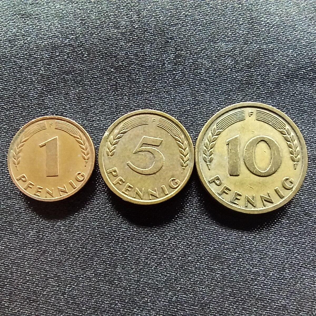 邮泉阁限时拍卖第九场 德国硬币专场二 德国1950年F版3枚