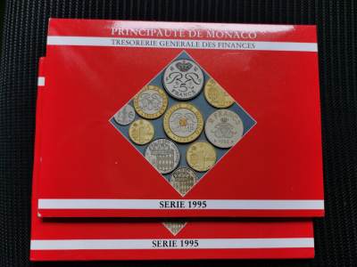 道一币馆币章第六十八场 - 原包装 摩纳哥1995年清年套币10枚