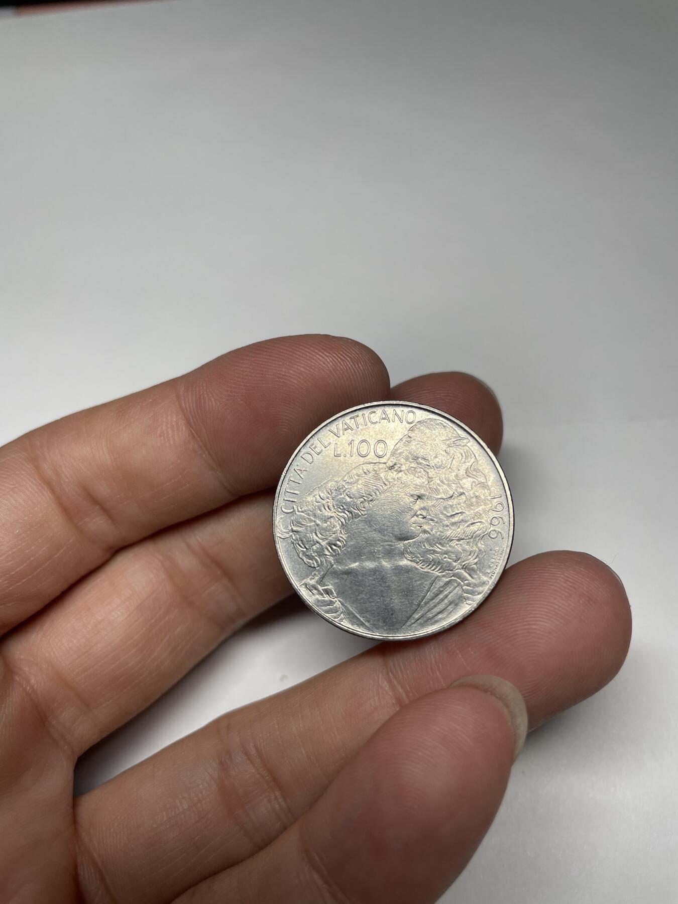 2024年集古藏今外币拍卖第八期-第5场—（总第75拍） 1966年梵蒂冈100里拉