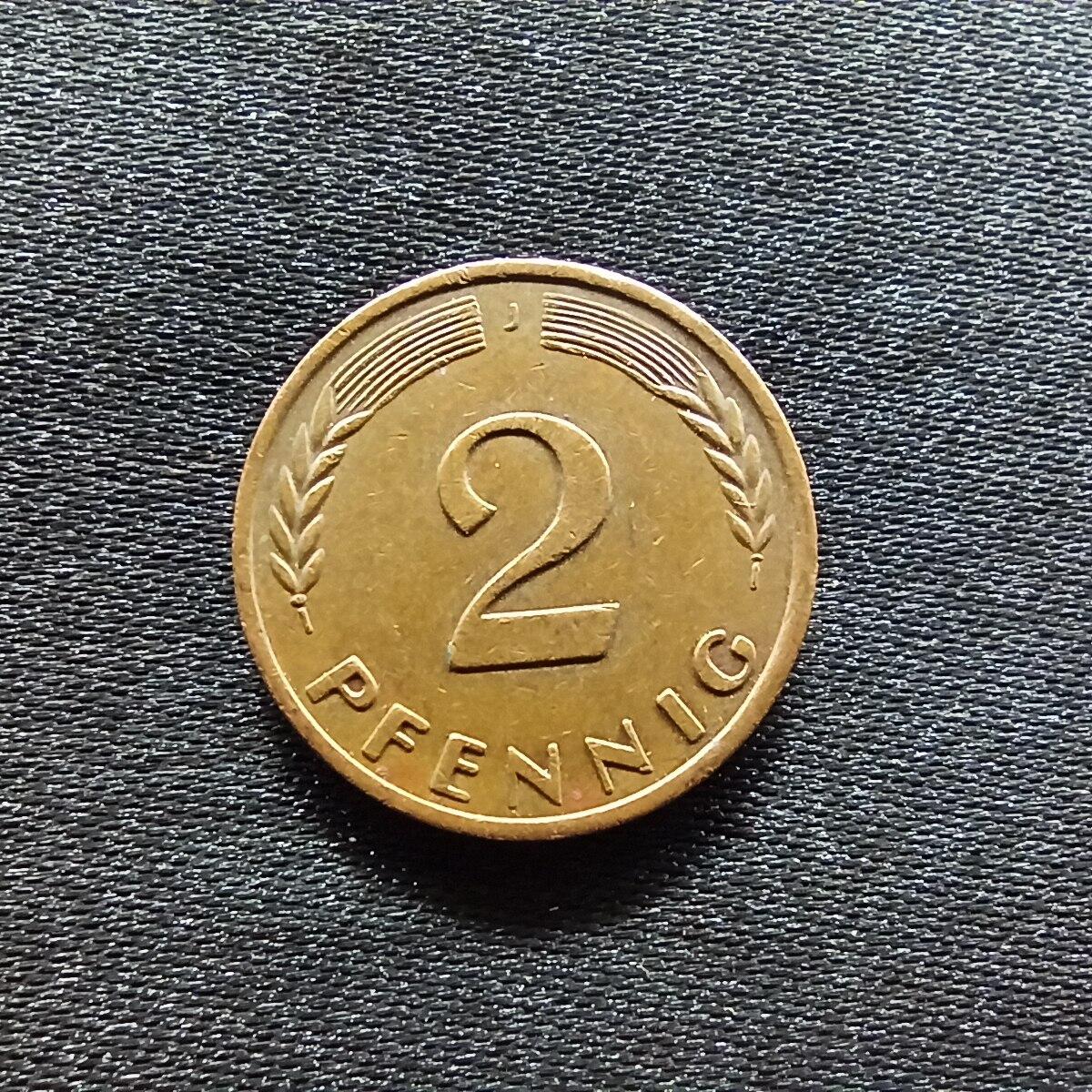 邮泉阁限时拍卖第九场 德国硬币专场二 德国1969年2芬尼J版