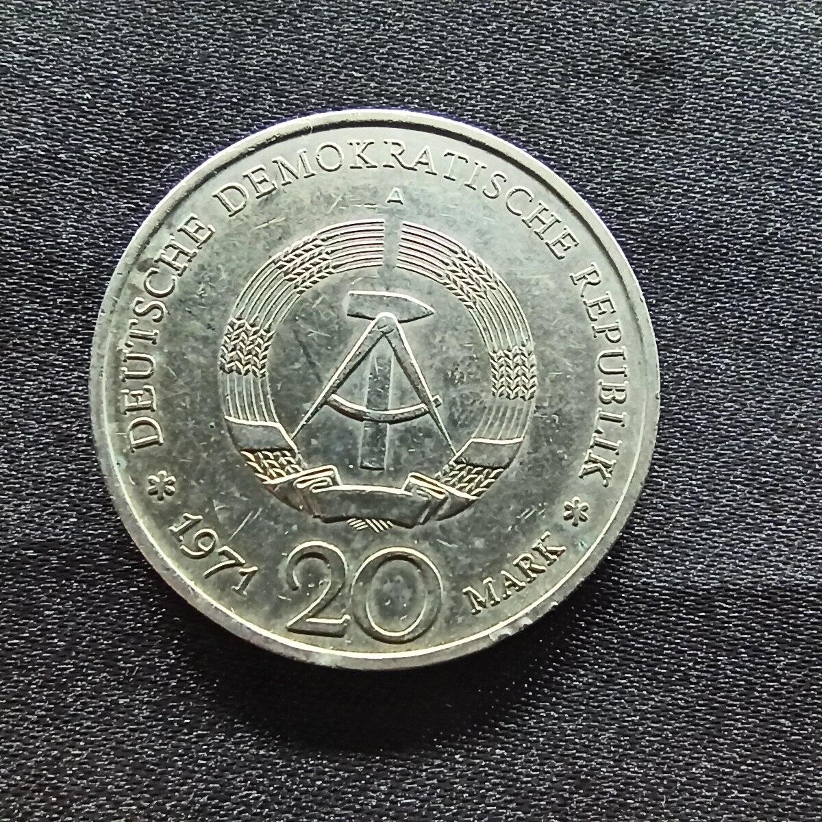 邮泉阁限时拍卖第九场 德国硬币专场二 东德1971年20马克纪念币