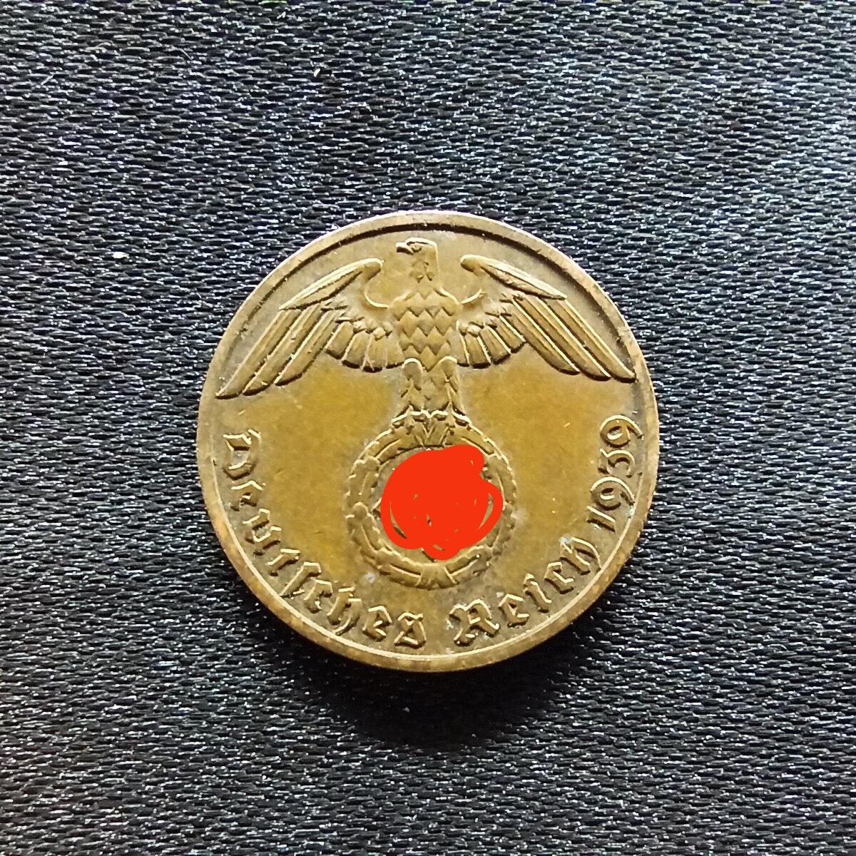 邮泉阁限时拍卖第九场 德国硬币专场二 二战德国1939年1芬尼F版