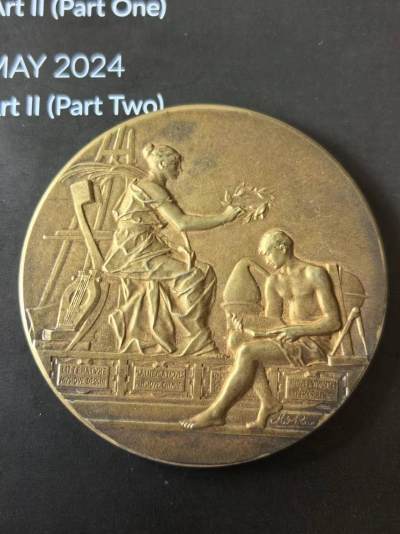 法国镀金银章，李维作品，5cm64g - 法国镀金银章，李维作品，5cm64g
