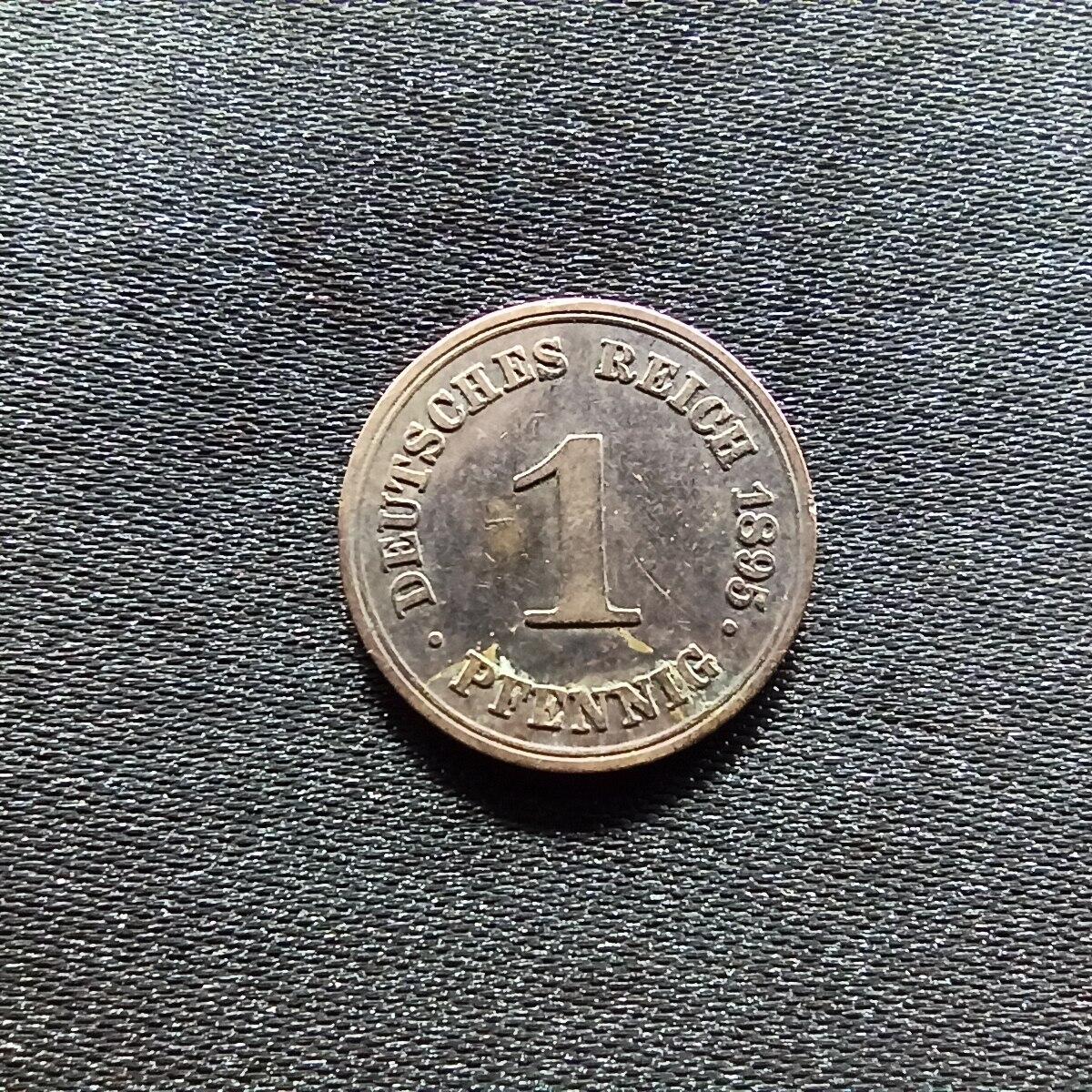 邮泉阁限时拍卖第九场 德国硬币专场二 德意志帝国1895年1芬尼A版