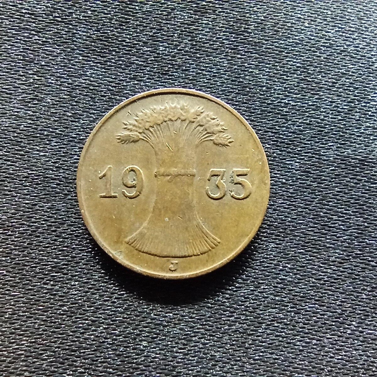 邮泉阁限时拍卖第九场 德国硬币专场二 德国1935年1芬尼J版