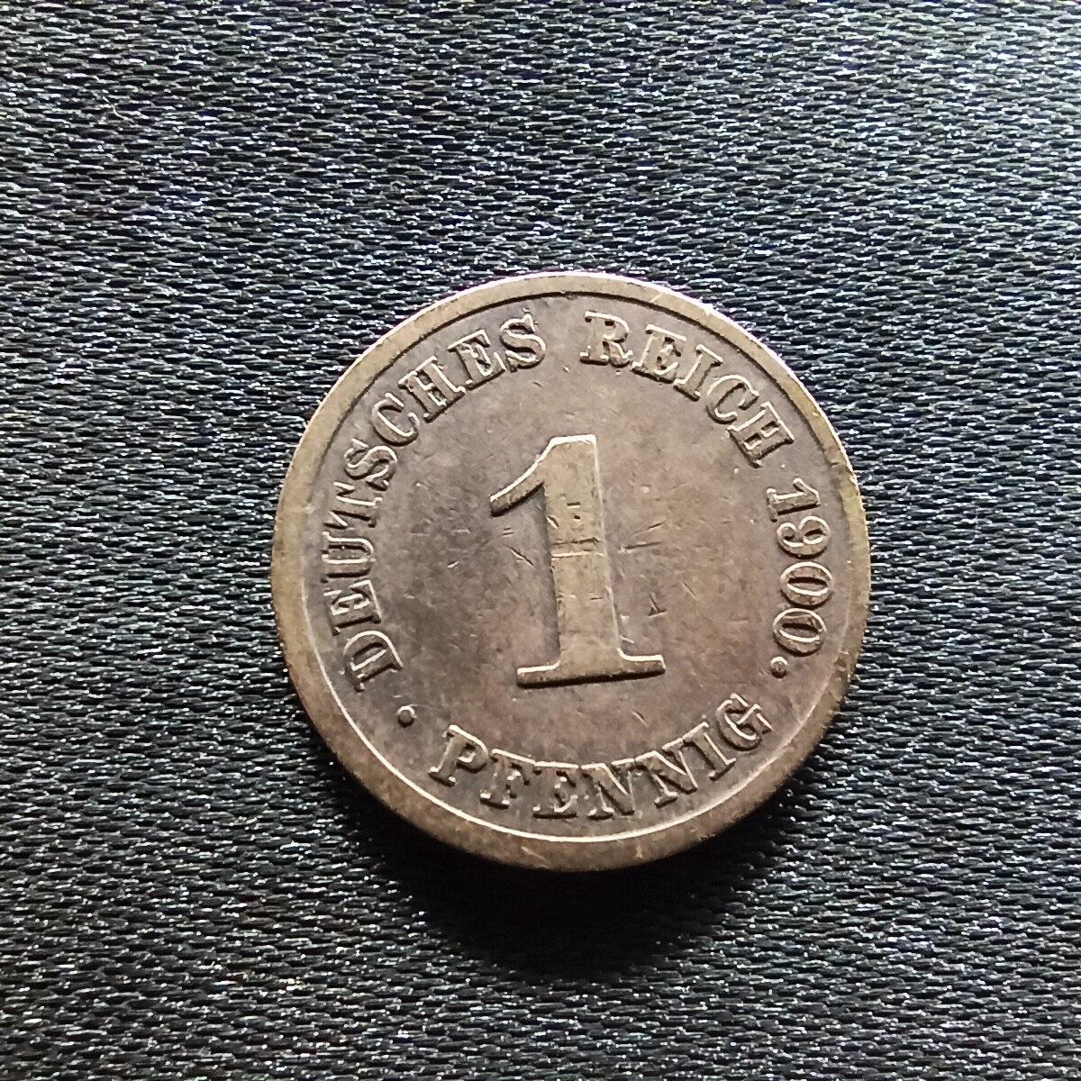 邮泉阁限时拍卖第九场 德国硬币专场二 德意志帝国1900年1芬尼J版