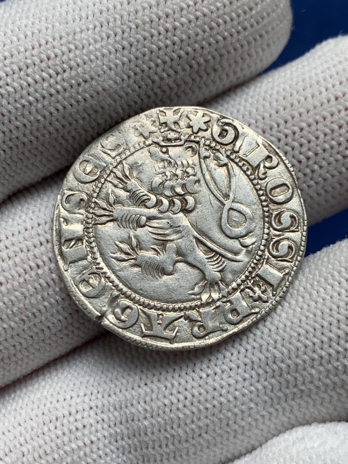 《竞宝斋》第276场- 周日，周一 2场连拍 （全场包邮） 波西米亚王国 约1310-1346年 1格罗斯银币 打制的非常好