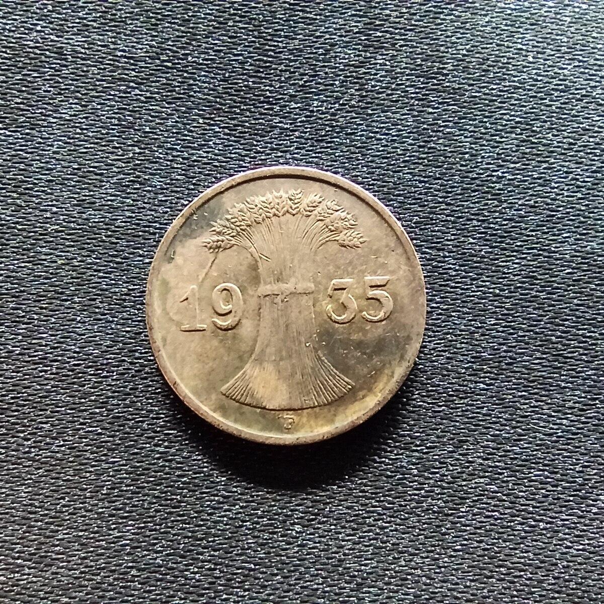 邮泉阁限时拍卖第九场 德国硬币专场二 德国1935年1芬尼F版