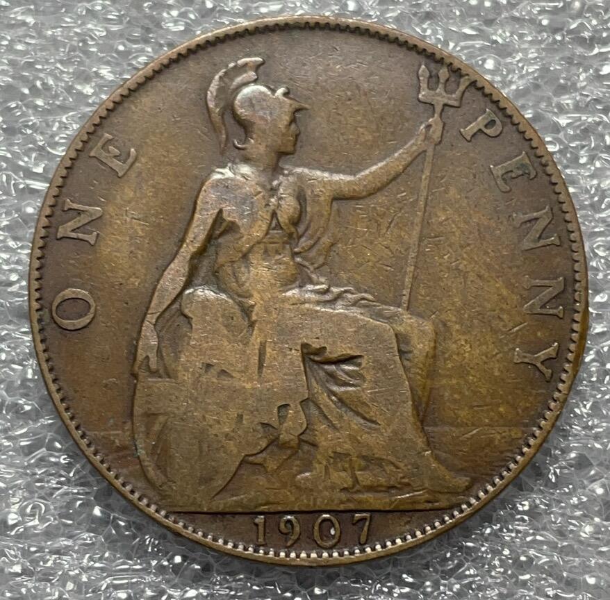 神仙姐姐散币好品专场第四十六期 1907 年英国 1 便士